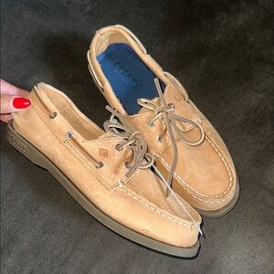 Sperry Tan Dress Shoes with Moccasin Construction